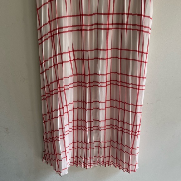:J CREW Pleated Maxi Skirt in Plaid Drapey Georgette Size 6 - Picture 9 of 9